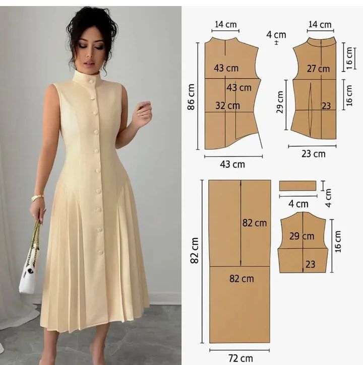 Ejemplo de patrón: Vestido sin mangas